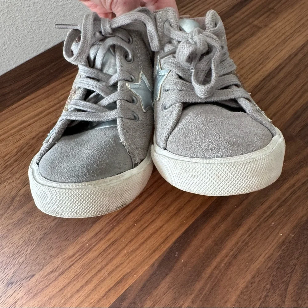 Zara Star-Patterned High-Top Suede Sneakers - EU 24 / US 8 Toddler